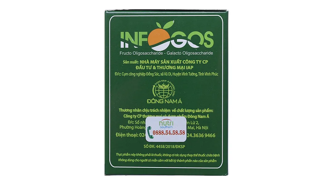 Infogoss hỗ trợ nhuận tràng, giảm táo bón hộp 30 gói x 3g 13