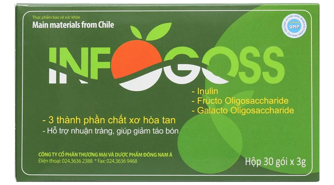 Infogoss hỗ trợ nhuận tràng, giảm táo bón hộp 30 gói x 3g 5