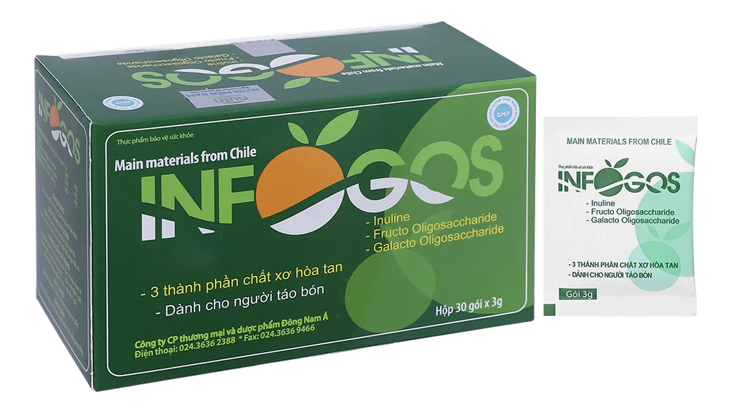 Infogoss hỗ trợ nhuận tràng, giảm táo bón hộp 30 gói x 3g 10