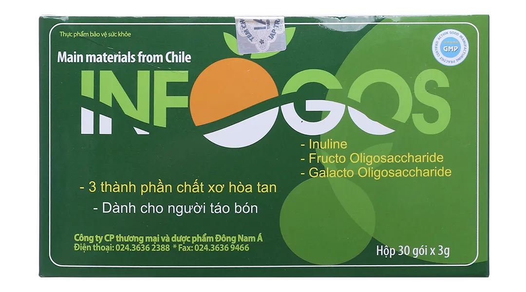 Infogoss hỗ trợ nhuận tràng, giảm táo bón hộp 30 gói x 3g 11