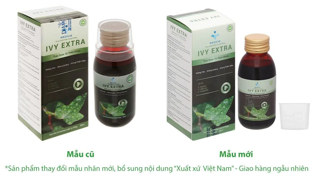 Ivy Extra hỗ trợ giảm ho, long đờm chai 90ml 16