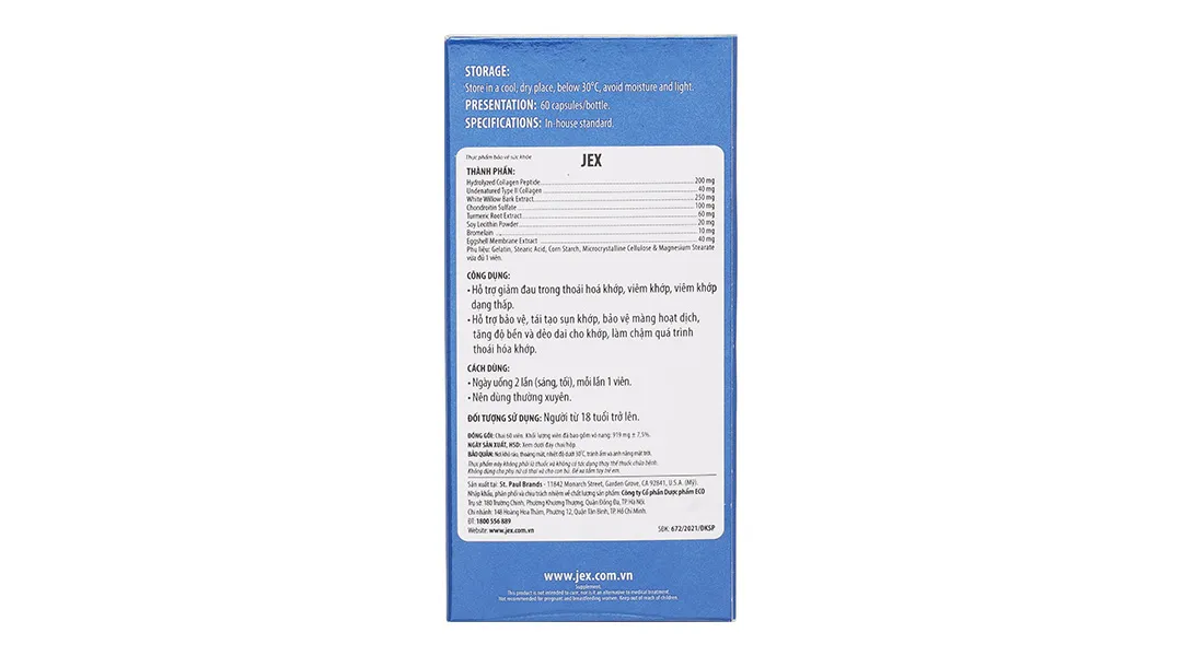 Thực phẩm bảo vệ sức khoẻ: JEX 5