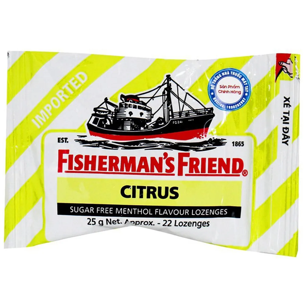 Kẹo con tàu Fisherman's Friend vị cam chanh (25g)