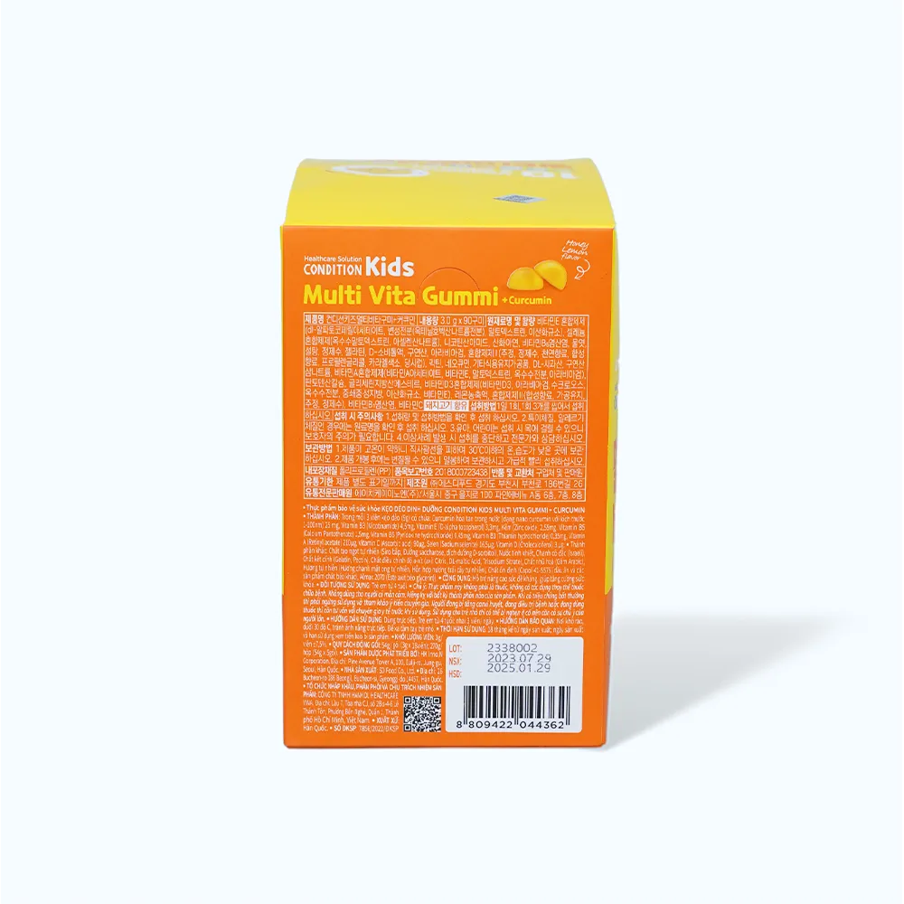 Kẹo dẻo Condition Kids Multi Vita Gummi + Curcumin (Hộp 5 Gói) bổ sung vitamin 5