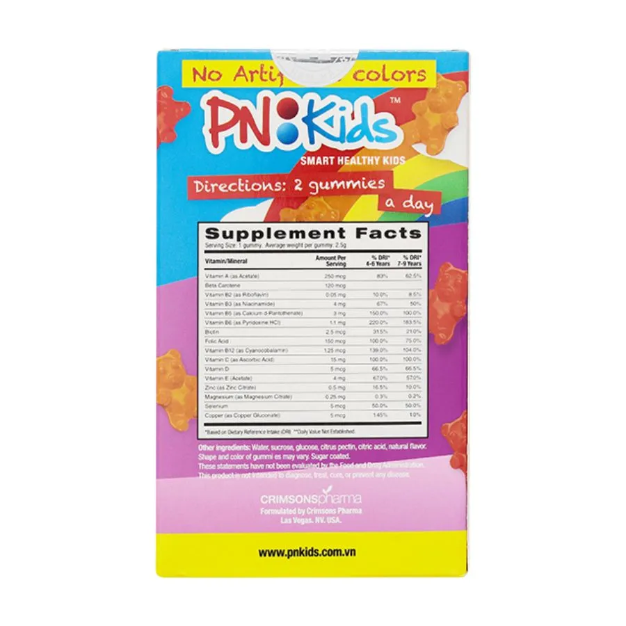 Kẹo dẻo PN Kids Multi Vitamin Girls bổ sung vitamin, hỗ trợ hệ miễn dịch (Hộp 30 viên) 3