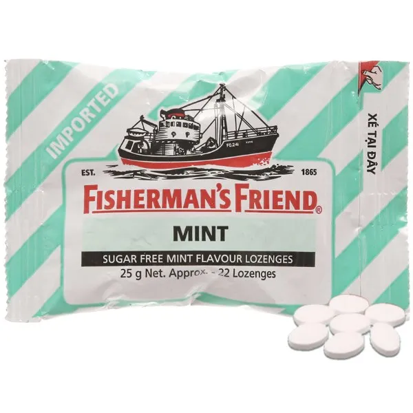 Kẹo Fisherman's Friend Hương Bạc Hà gói 25g