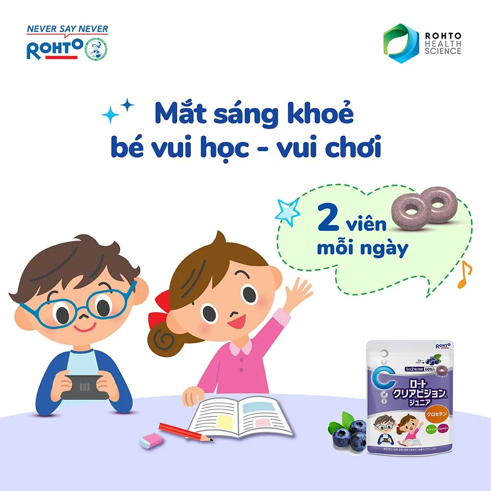 Kẹo Ngậm Bổ Mắt Rohto Clear Vision Junior Túi 60 Viên 4