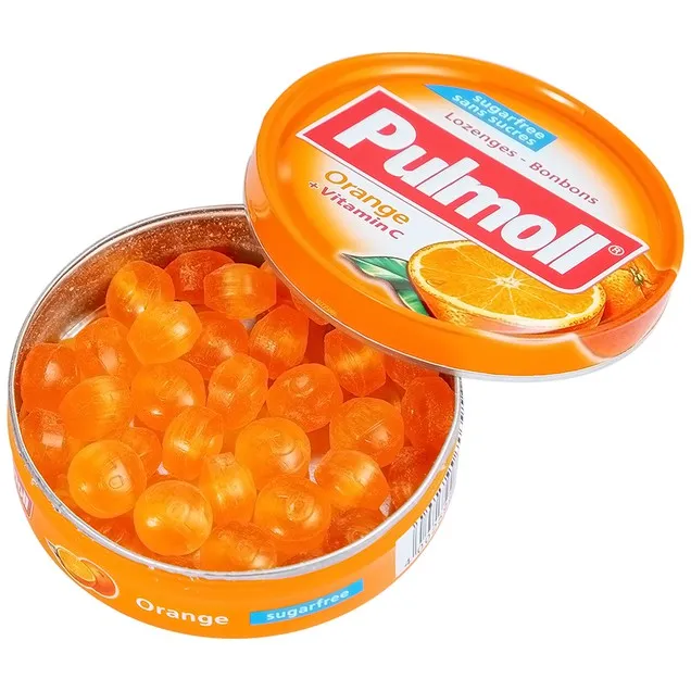 Kẹo ngậm ho không đường Pulmoll Pastillen Orange + Vitamin C vị cam (50g) 2
