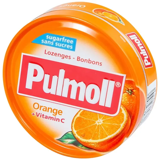 Kẹo ngậm ho không đường Pulmoll Pastillen Orange + Vitamin C vị cam (50g) 3