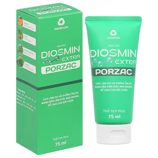 Kem bôi Diosmin Extra Porzac tuýp 75ml