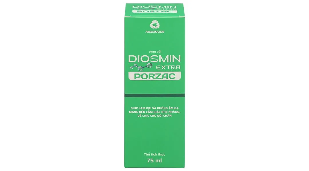 Kem bôi Diosmin Extra Porzac tuýp 75ml 3