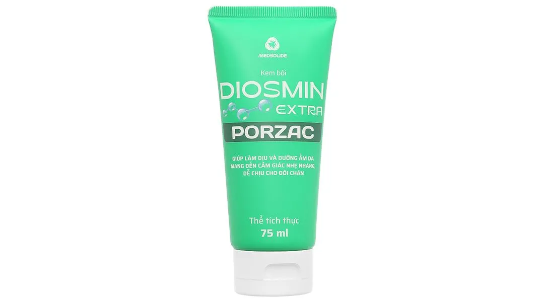Kem bôi Diosmin Extra Porzac tuýp 75ml 14