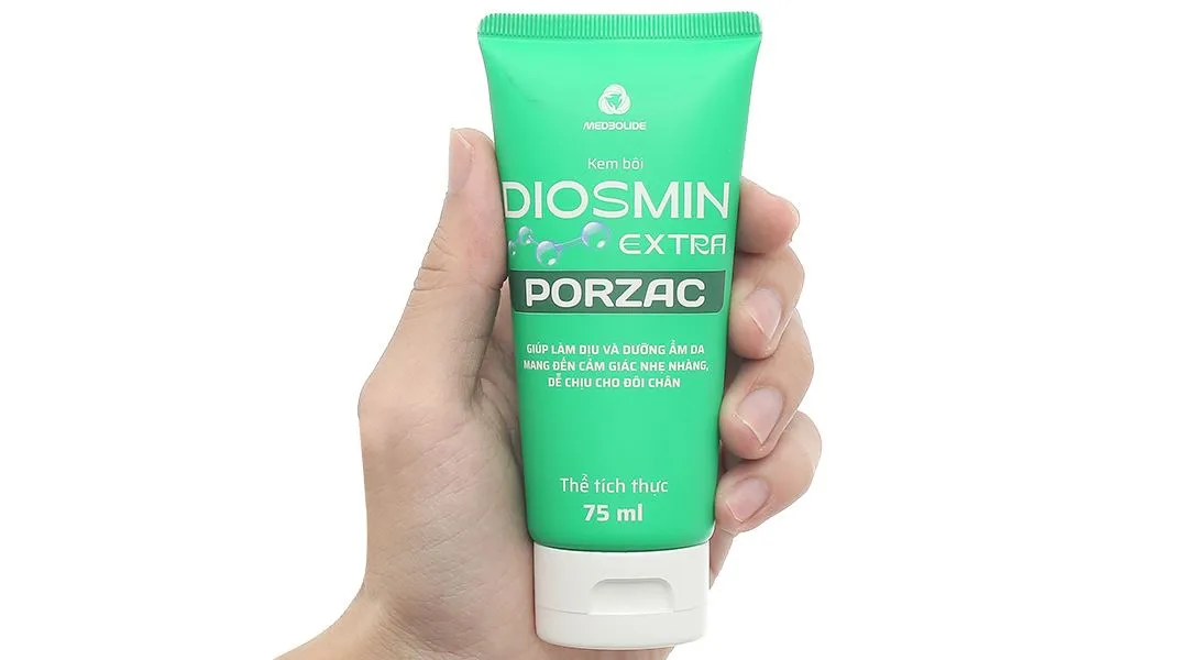 Kem bôi Diosmin Extra Porzac tuýp 75ml 16
