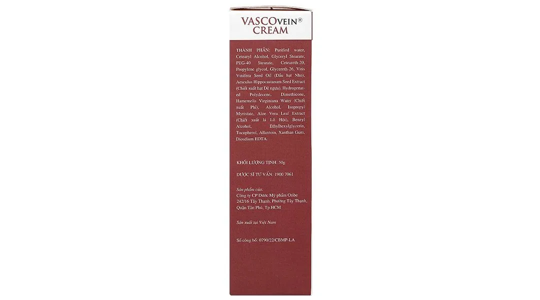 Kem Bôi Giãn Tĩnh Mạch Vascovein Tuýp/50Gam 3