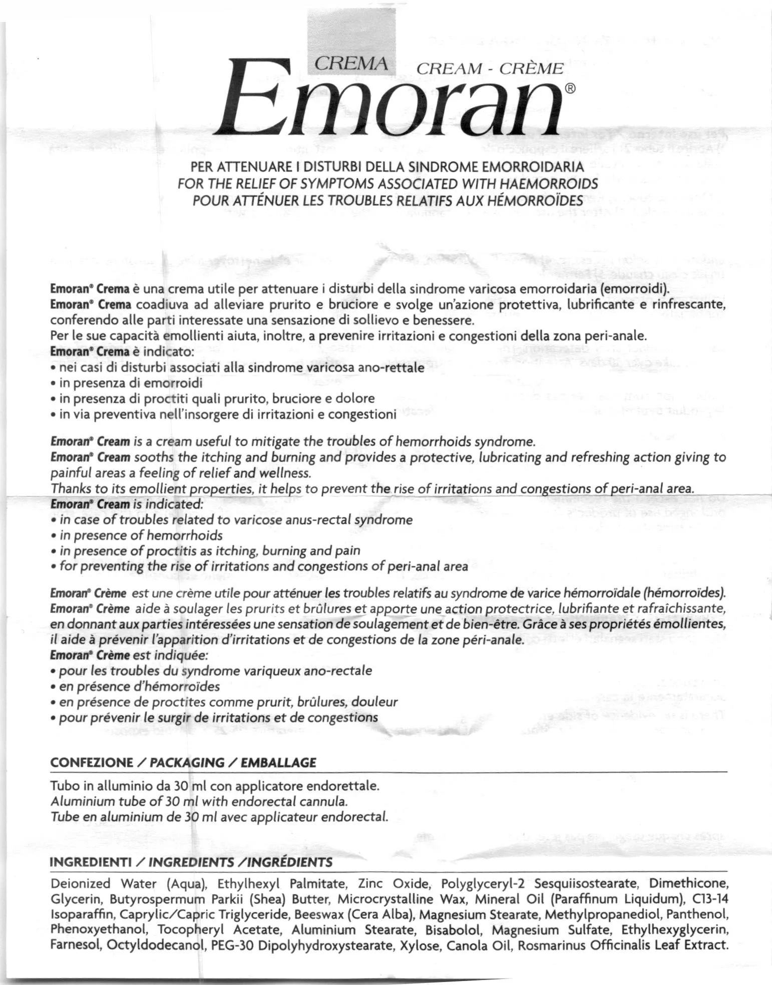 Kem Bôi Trĩ Emoran Tuýp/30Ml 15