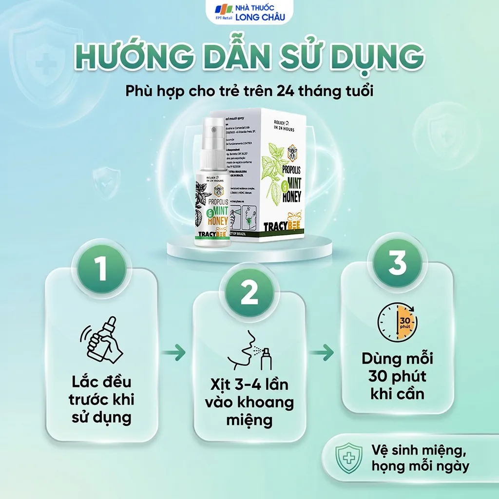 KEO ONG GIÚP GIẢM VIÊM HỌNG TRACYBEE PROPOLIS MINTHONEY 30ML 5