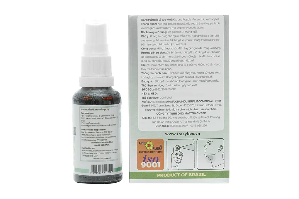 Keo Ong Propolis Xịt Bạc Hà chai 30ml 3