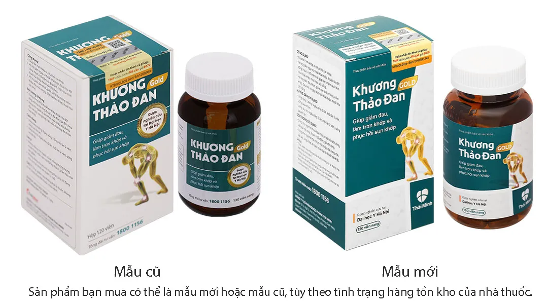Khương Thảo Đan Gold giúp giảm triệu chứng thoái hóa khớp lọ 120 viên 18