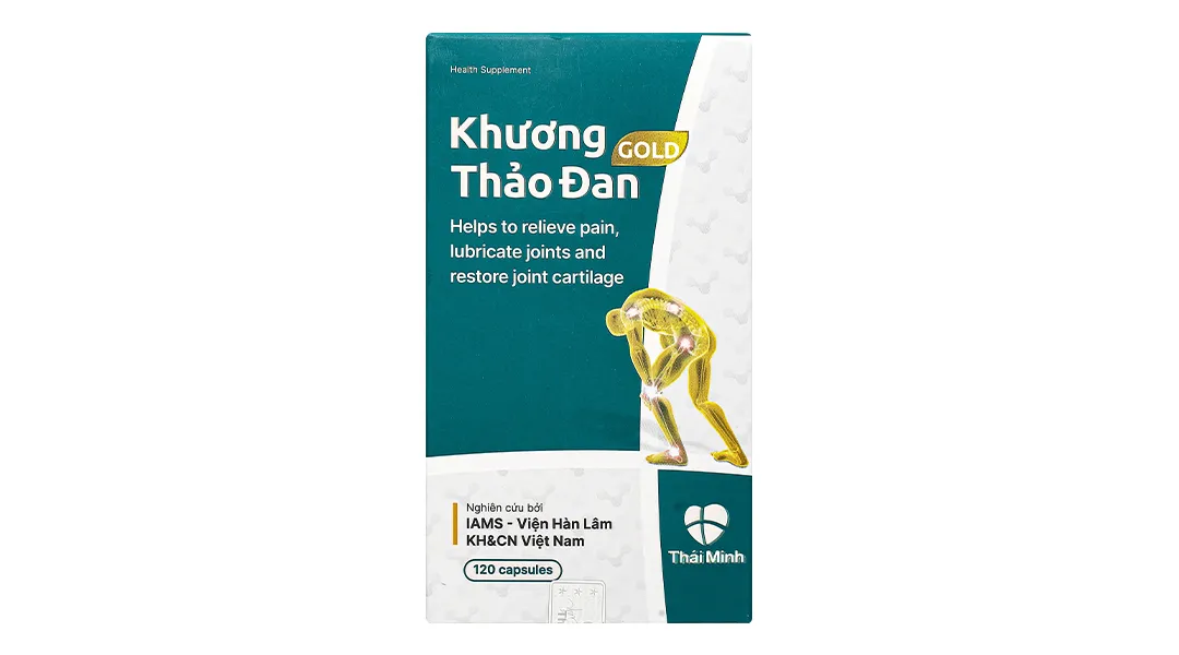 Khương Thảo Đan Gold giúp giảm triệu chứng thoái hóa khớp lọ 120 viên 20