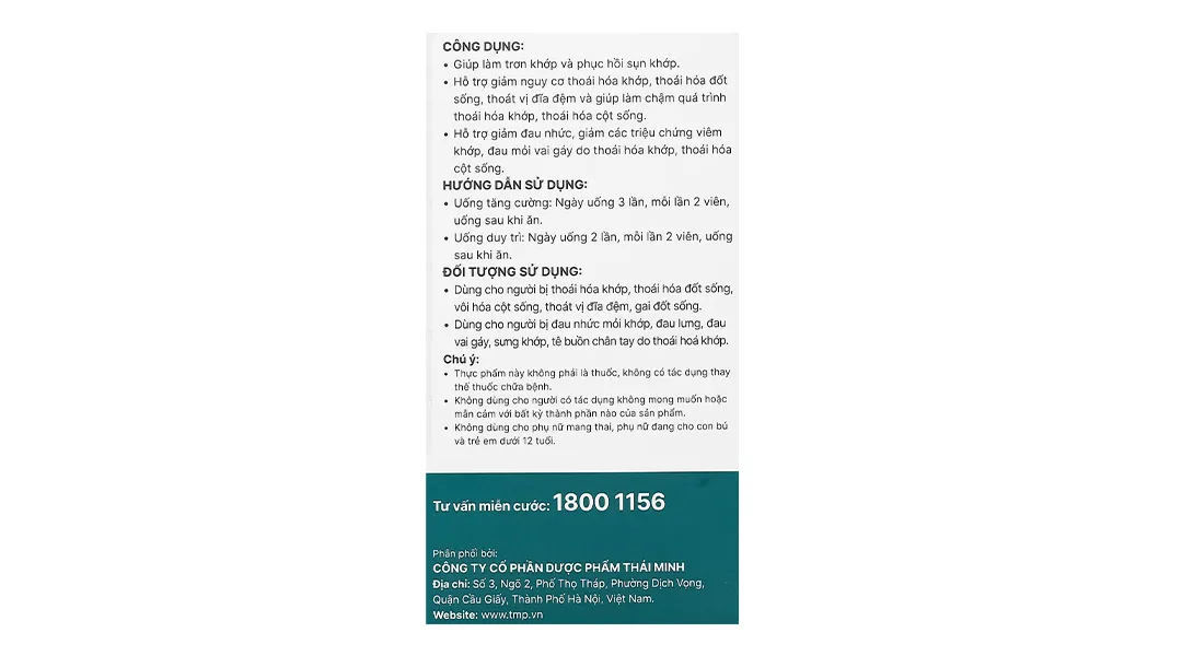 Khương Thảo Đan Gold giúp giảm triệu chứng thoái hóa khớp lọ 120 viên 23
