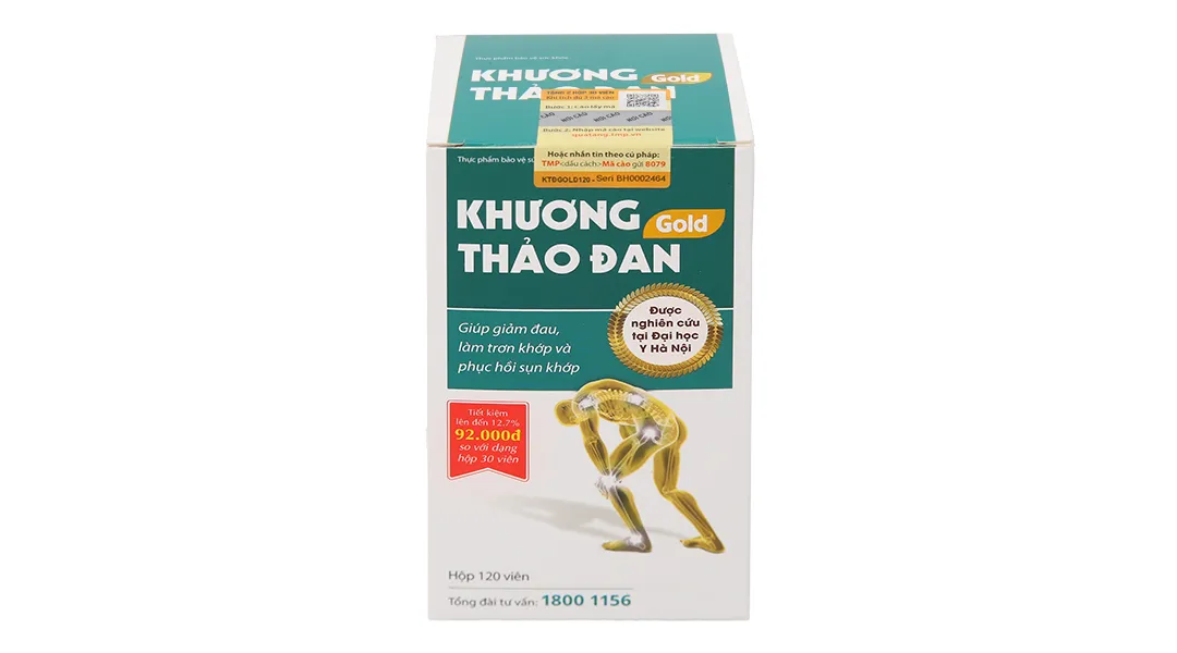 Khương Thảo Đan Gold giúp giảm triệu chứng thoái hóa khớp lọ 120 viên 26