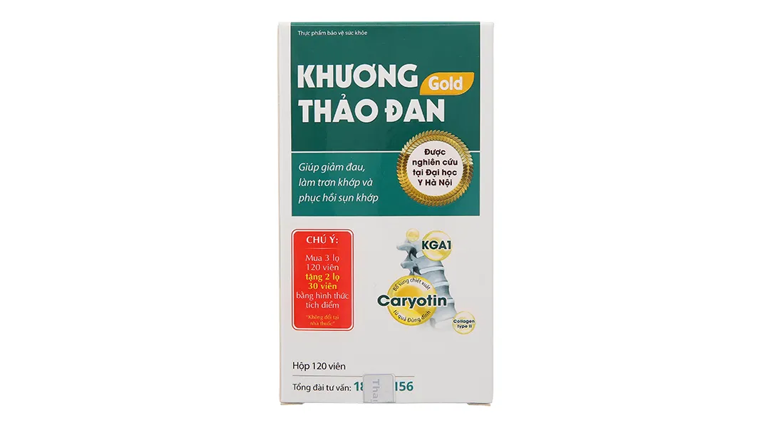 Khương Thảo Đan Gold giúp giảm triệu chứng thoái hóa khớp lọ 120 viên 27