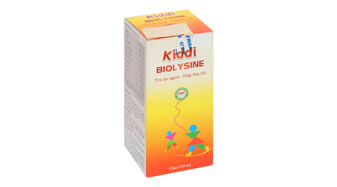 Dung dịch uống Kiddi Biolysine giúp ăn ngon miệng, tăng cường hấp thu chai 120ml 2