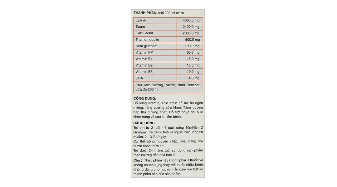 Dung dịch uống Kiddi Biolysine giúp ăn ngon miệng, tăng cường hấp thu chai 120ml 6