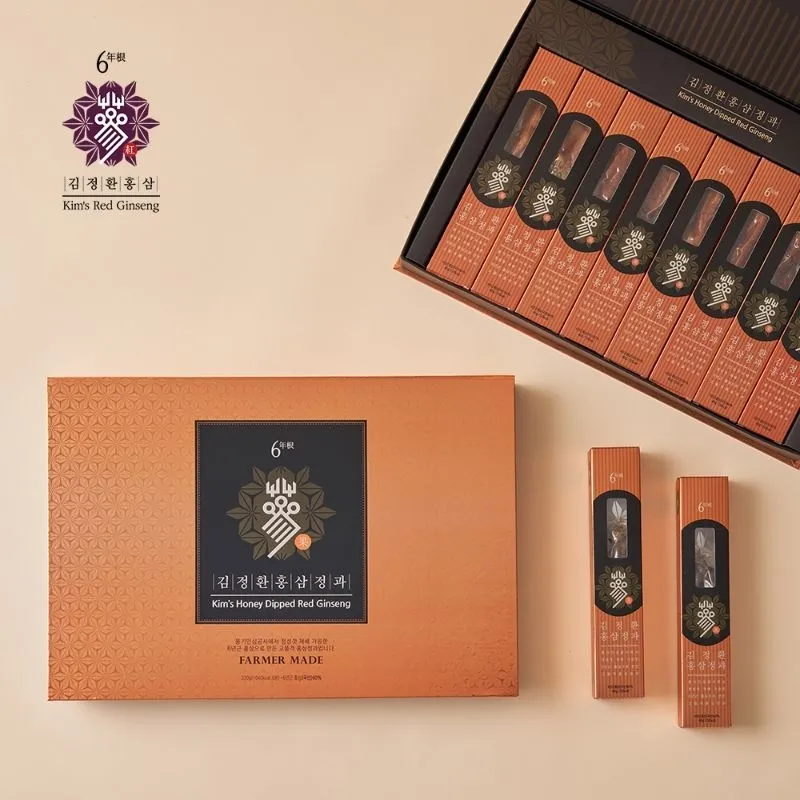 Kim's Honey Dipped Red Ginseng - Hồng sâm tẩm mật ong nguyên củ Thượng hạng Kim’s Red Ginseng