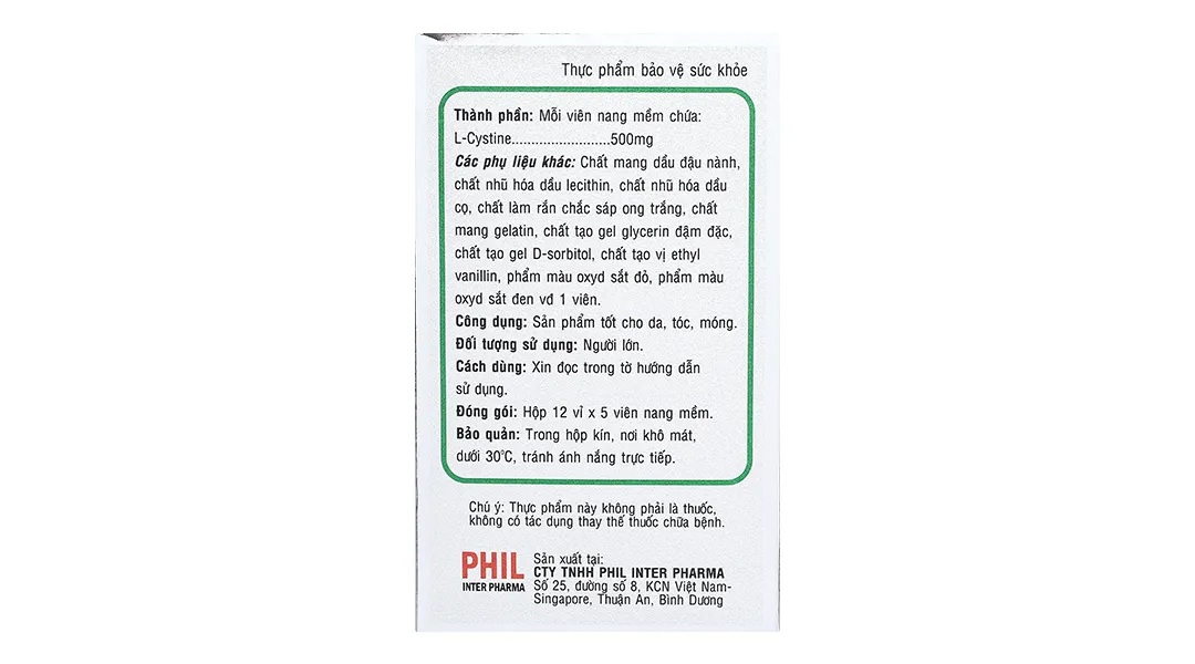 L-Cystine Philife hộp 60 viên 5