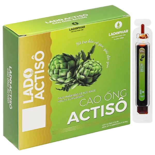 Lado Actisô Cao Ống Actisô hỗ trợ giải độc gan hộp 10 ống x 10ml