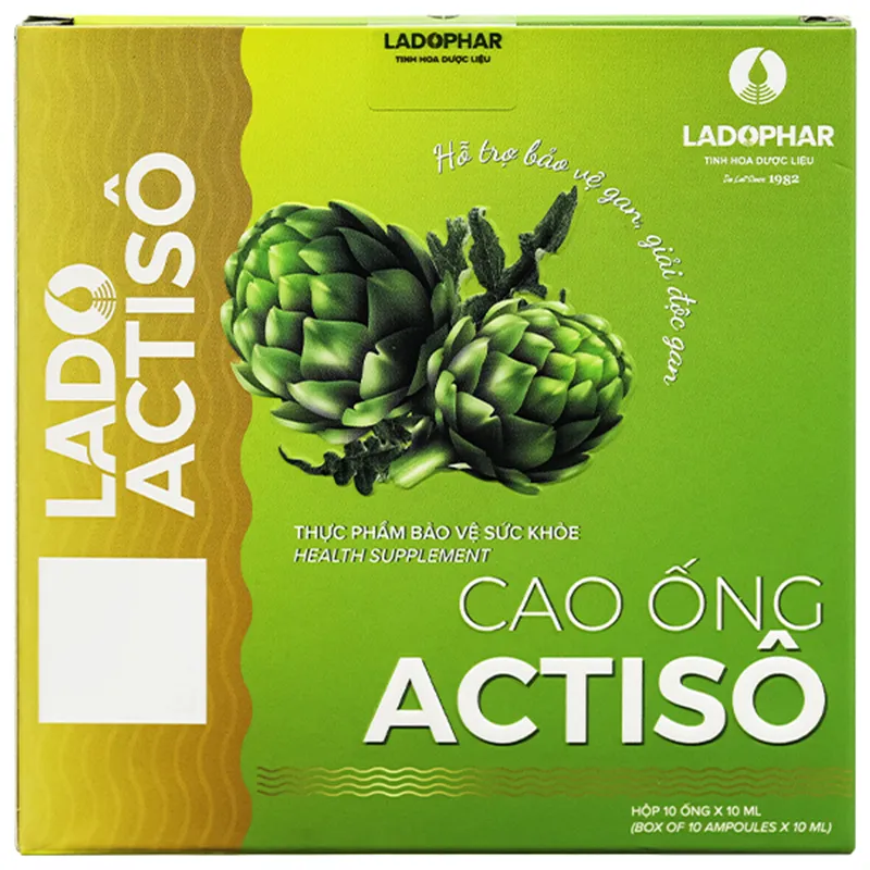 Lado Actisô Cao Ống Actisô hỗ trợ giải độc gan hộp 10 ống x 10ml 2