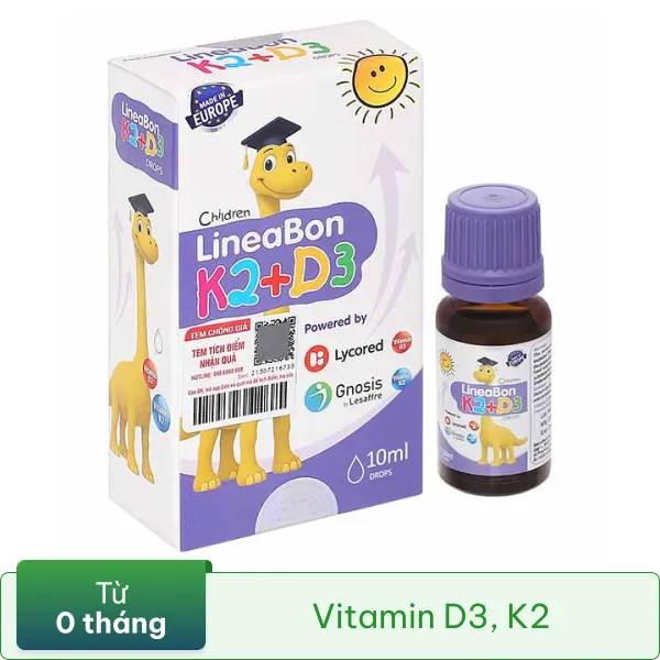 LineaBon K2 + D3 hỗ trợ giảm nguy cơ loãng xương chai 10ml