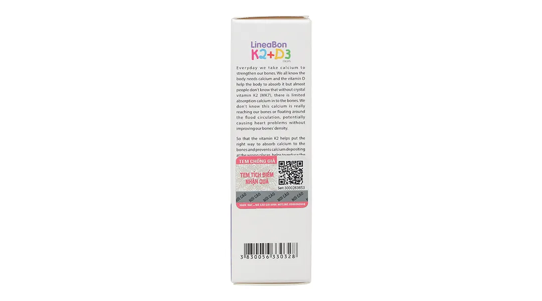 LineaBon K2 + D3 hỗ trợ giảm nguy cơ loãng xương chai 10ml 14