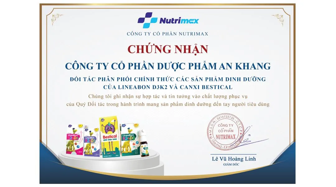 LineaBon K2 + D3 hỗ trợ giảm nguy cơ loãng xương chai 10ml 20