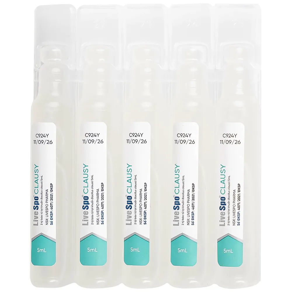 LIVESPO CLAUSY 25 ỐNG X 5ML - BÀO TỬ LỢI KHUẨN KHÁNG ĐA KHÁNG SINH 11