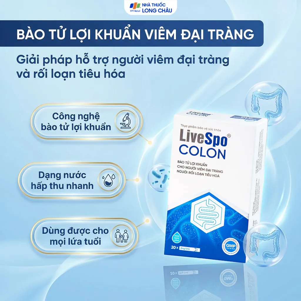 LIVESPO COLON 20 ỐNG X 5ML - BÀO TỬ LỢI KHUẨN CHO NGƯỜI VIÊM ĐẠI TRÀNG 2