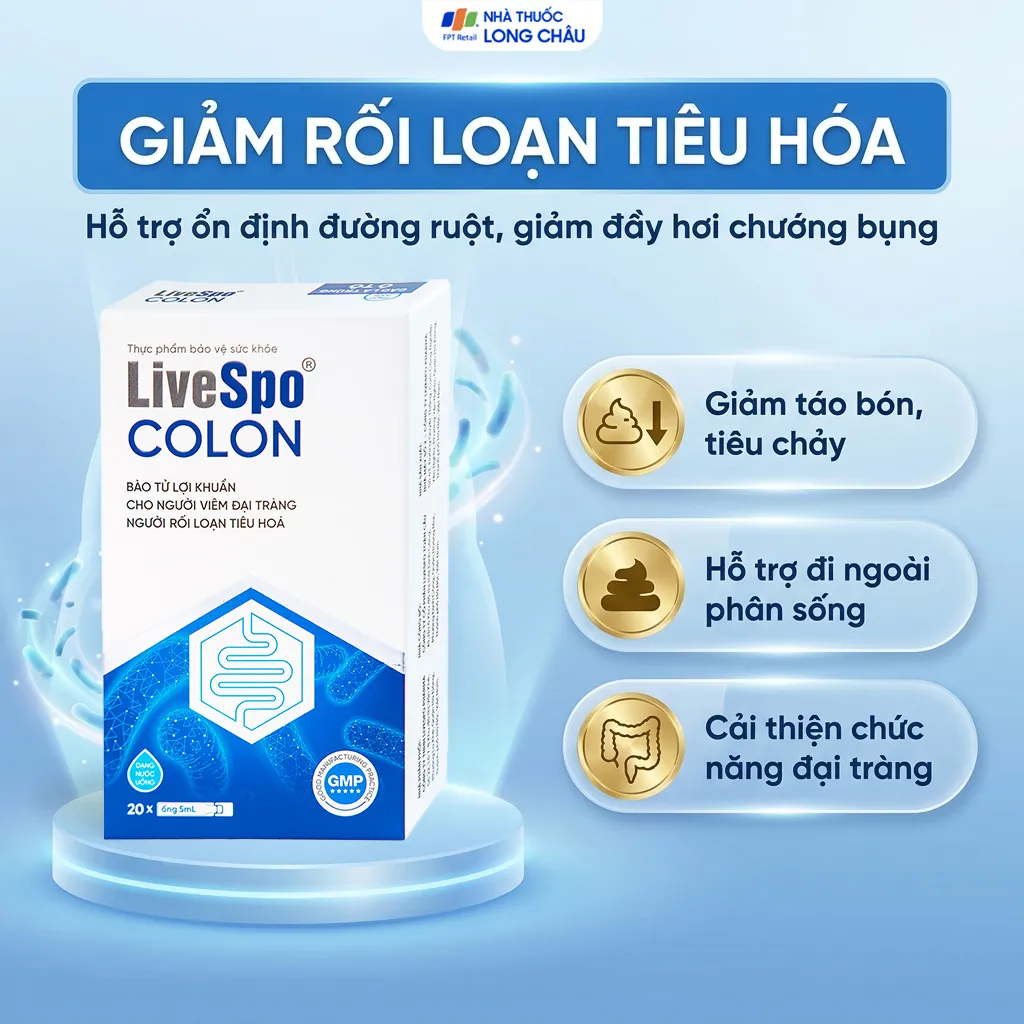 LIVESPO COLON 20 ỐNG X 5ML - BÀO TỬ LỢI KHUẨN CHO NGƯỜI VIÊM ĐẠI TRÀNG 4