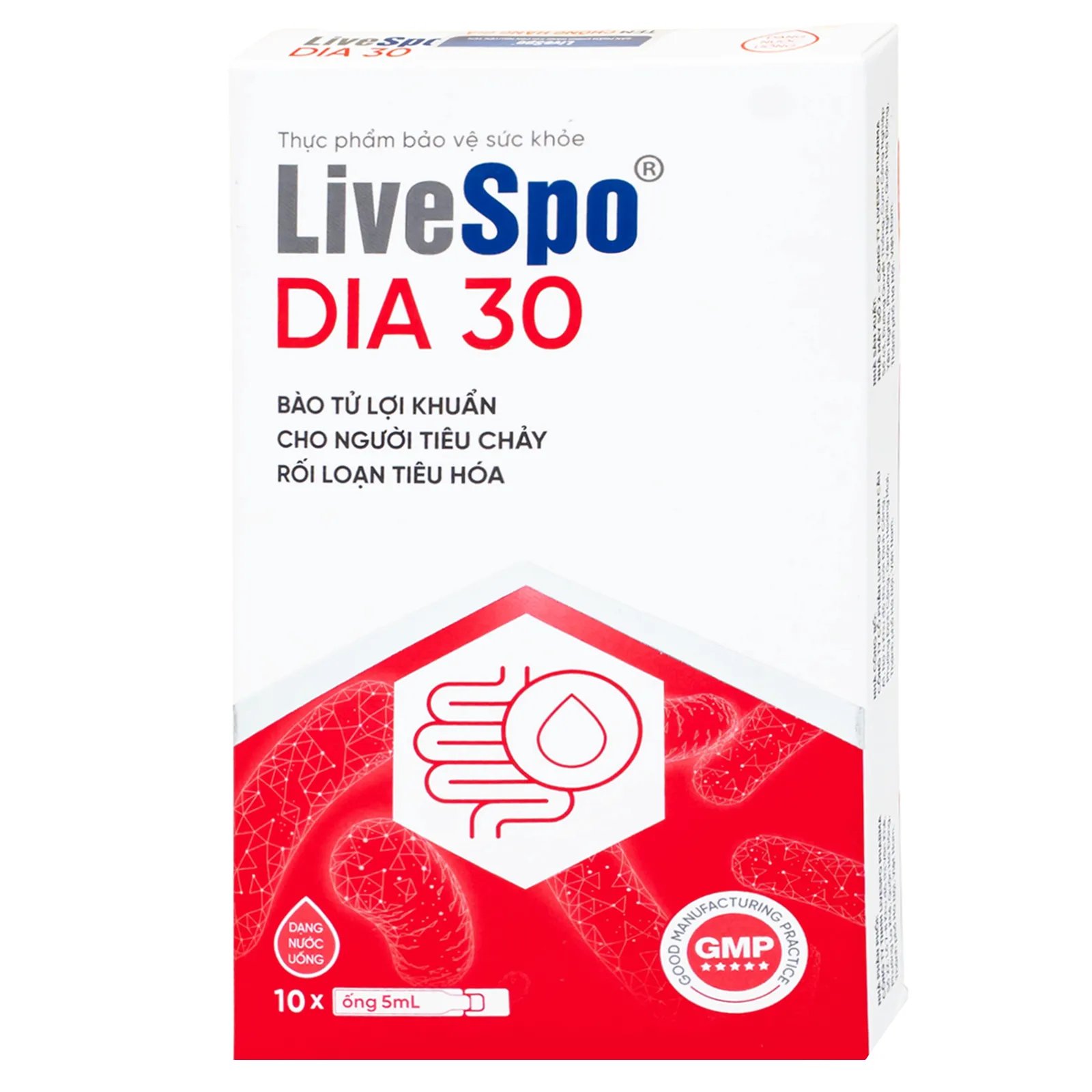 LIVESPO DIA 30 10 ỐNG X 5ML - BÀO TỬ LỢI KHUẨN CHO NGƯỜI TIÊU CHẢY, RỐI LOẠN TIÊU HÓA 7