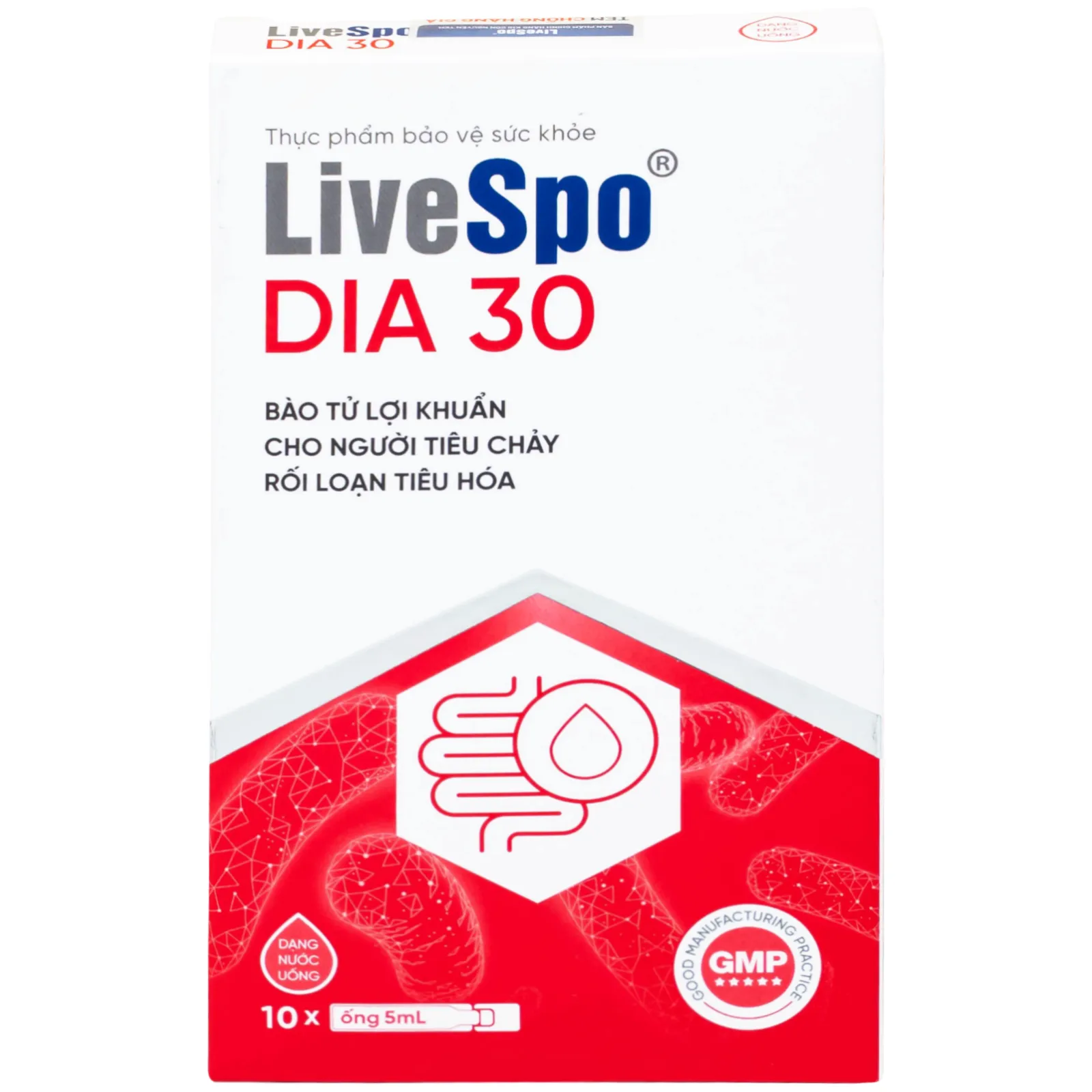 LIVESPO DIA 30 10 ỐNG X 5ML - BÀO TỬ LỢI KHUẨN CHO NGƯỜI TIÊU CHẢY, RỐI LOẠN TIÊU HÓA 8