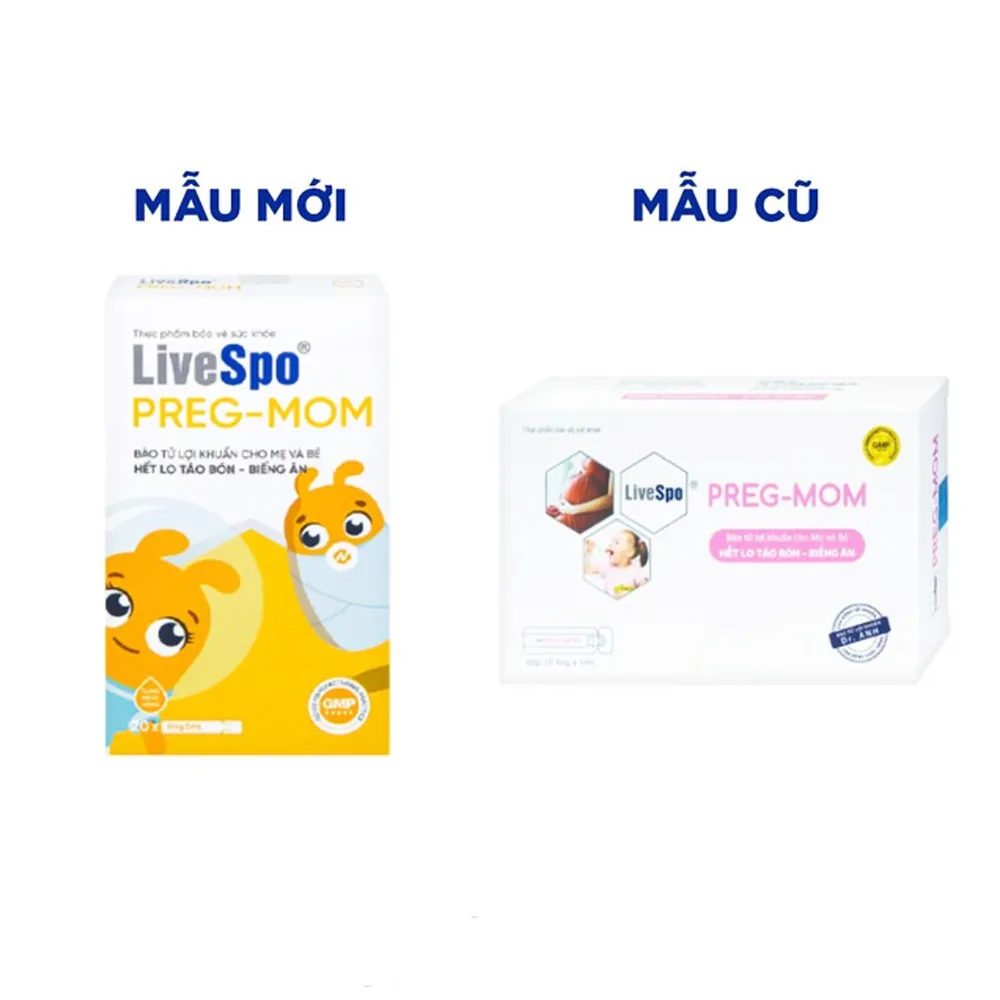 LIVESPO PREG-MOM 20 ỐNG X 5ML - BÀO TỬ LỢI KHUẨN CHO MẸ VÀ BÉ 7