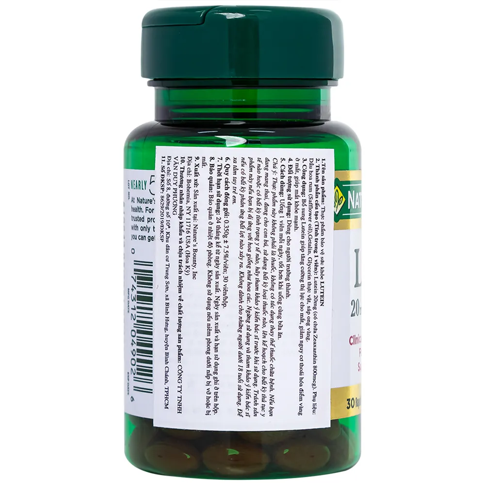 LUTEIN NATURES BOUNTY 30V 10