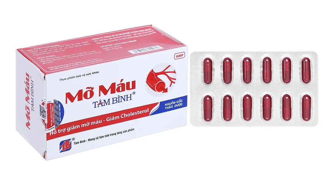 Mỡ máu Tâm Bình (hộp 60 viên) hỗ trợ giảm mỡ máu, mỡ gan, xơ vữa động mạch 2
