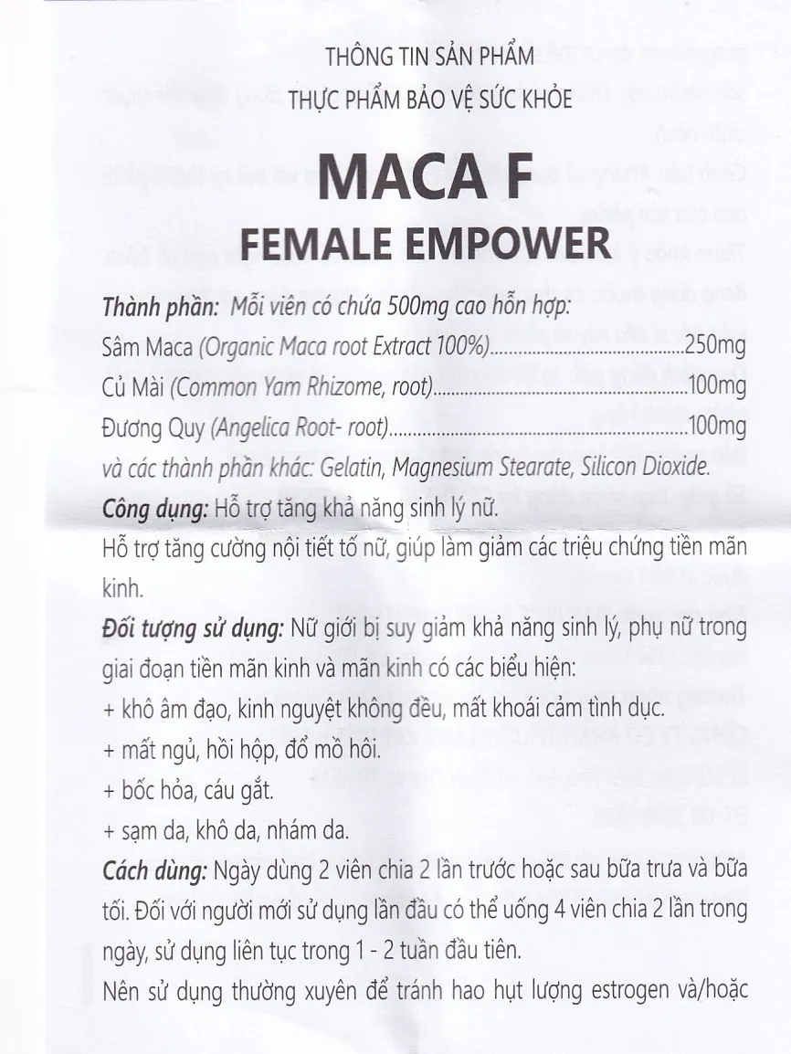MACA F FEMALE EMPOWER 60V 6