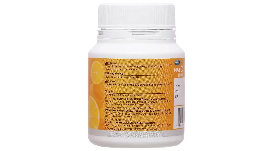 Mega We Care Nat C hỗ trợ tăng cường sức đề kháng lọ 30 viên 4