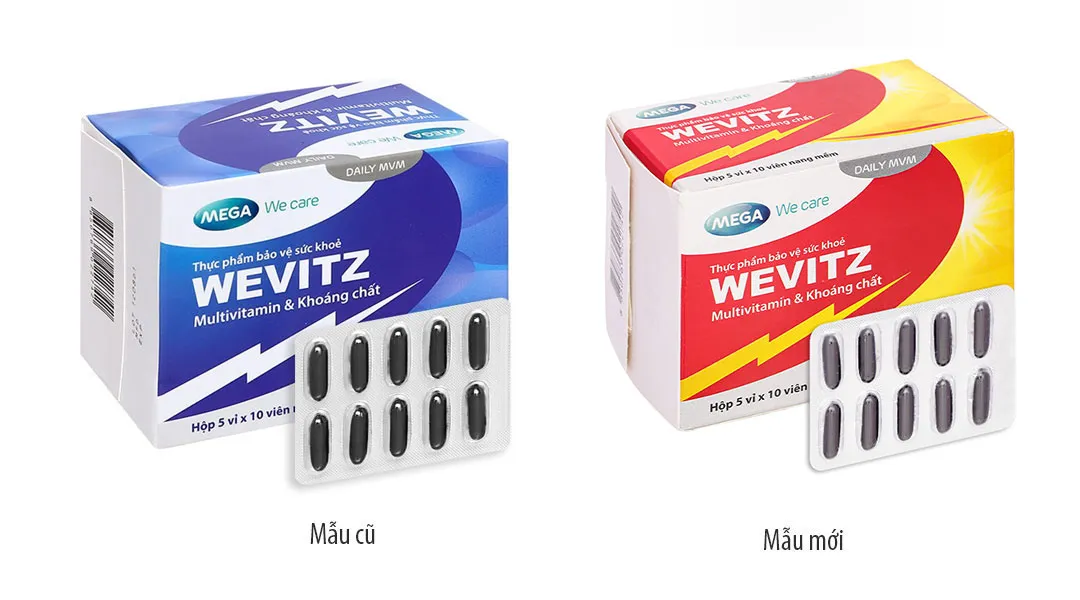 Mega We Care Wevitz bổ sung vitamin, khoáng chất thiết yếu hộp 50 viên 2