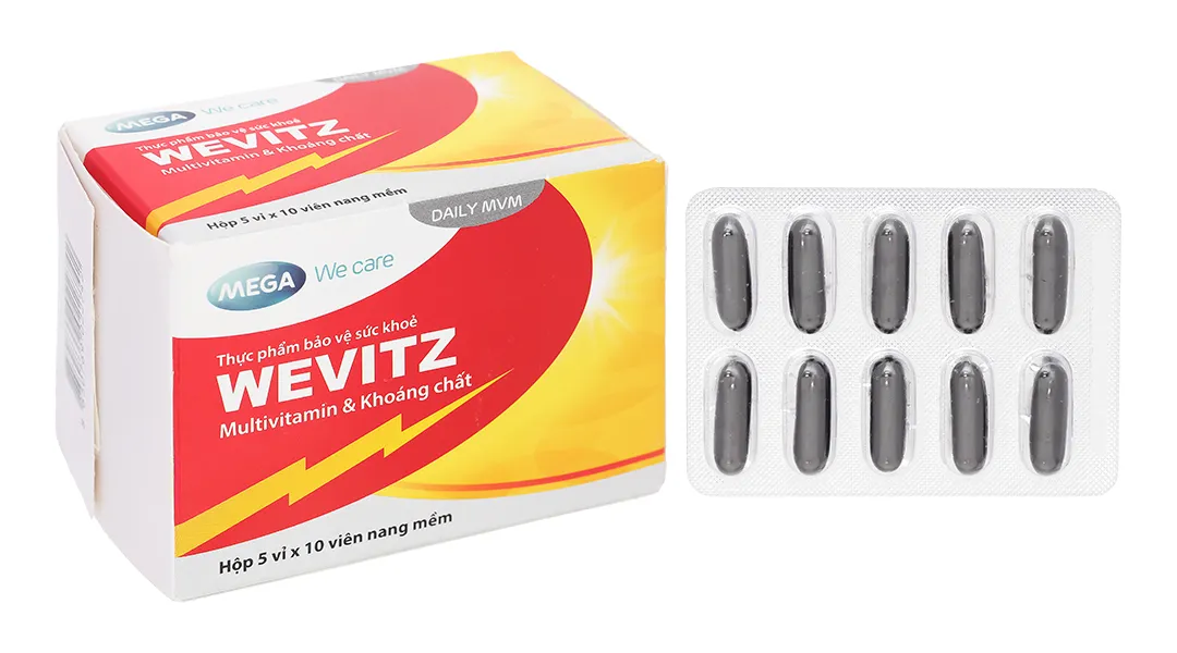 Mega We Care Wevitz bổ sung vitamin, khoáng chất thiết yếu hộp 50 viên 3