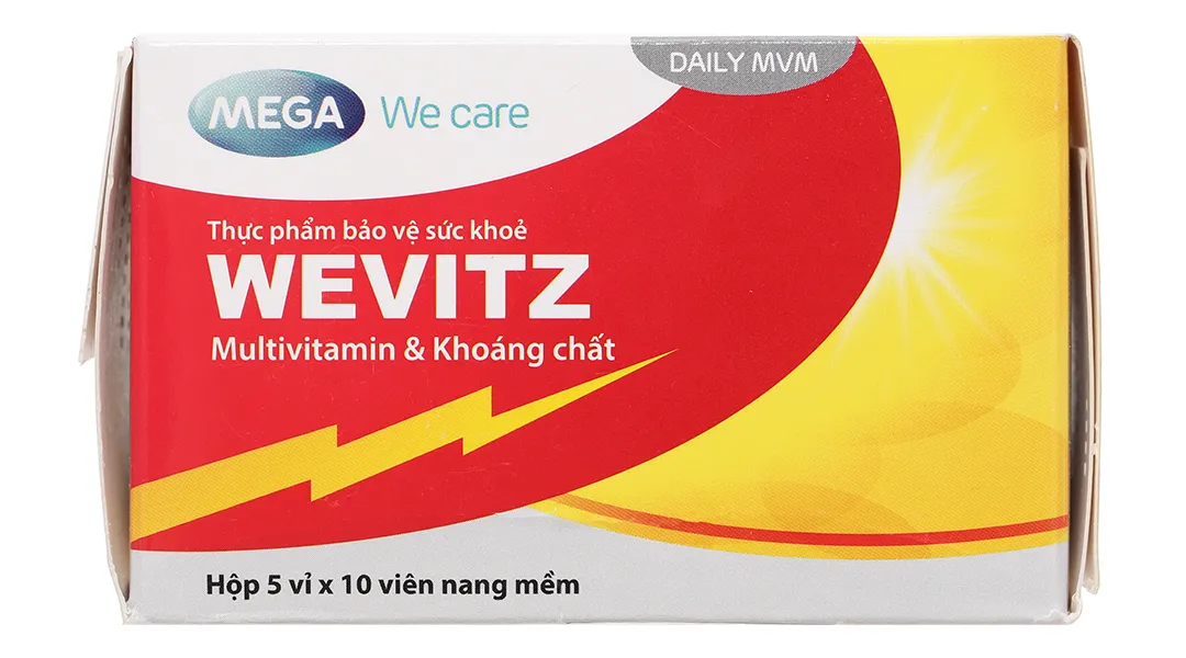 Mega We Care Wevitz bổ sung vitamin, khoáng chất thiết yếu hộp 50 viên 5