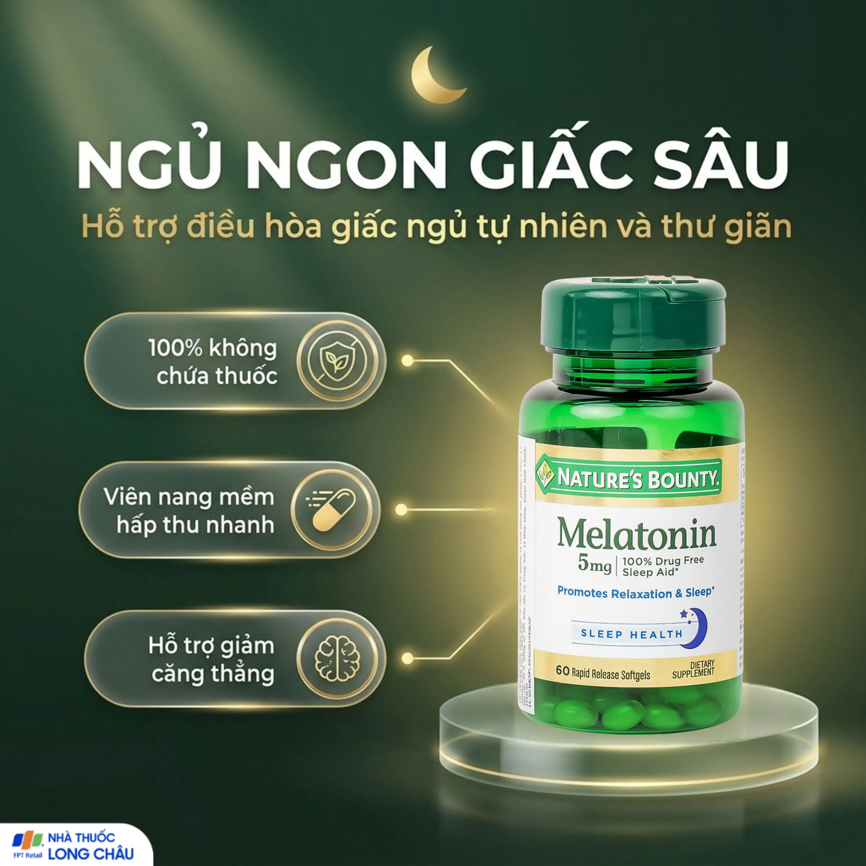 MELATONIN 5MG NATURES BOUNTY 60V 2