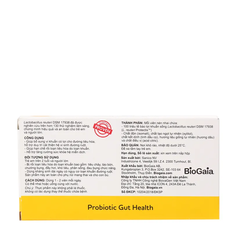 Men vi sinh BioGaia Protectis (10 viên) bổ sung lợi khuẩn hỗ trợ tiêu hóa 3